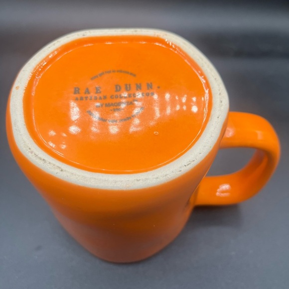 Rae Dunn Fright Night Orange Halloween Mug 16 oz Coffee Cup EUC - Picture 4 of 4